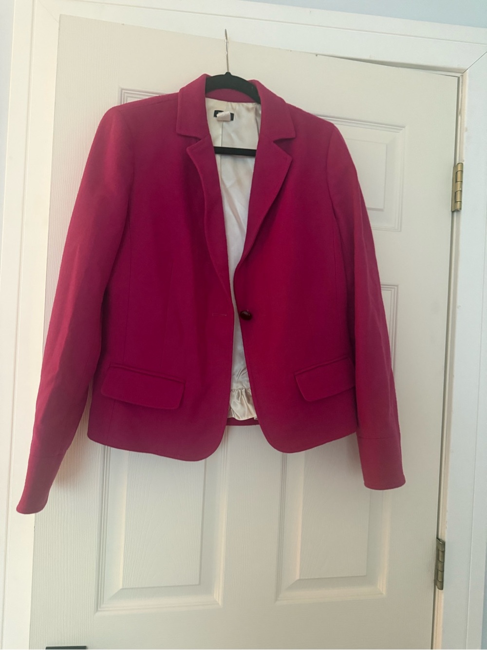 J. Crew Hot Pink Single-Button Tailored Blazer